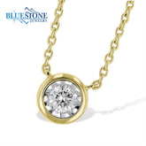 14K Yellow Gold 0.15 Carat Diamond Necklace
